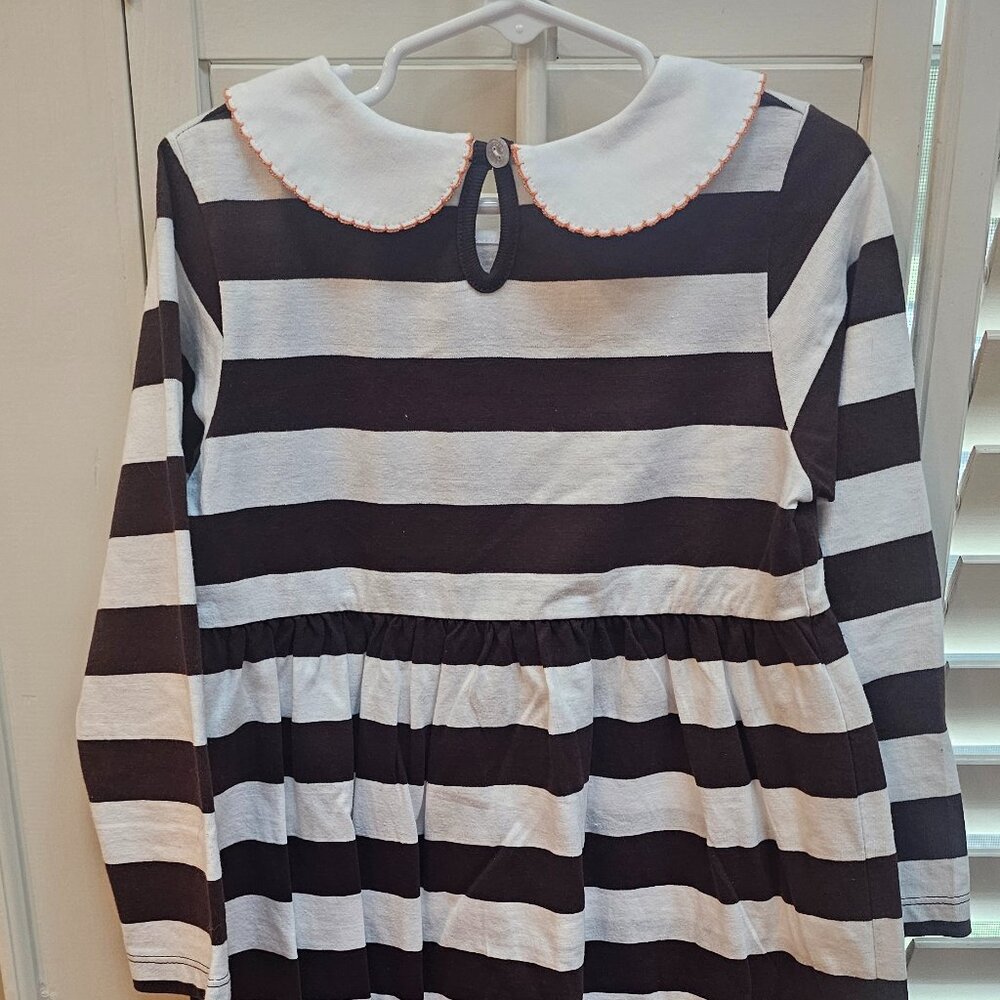 Luigi striped dress with pumpkin details